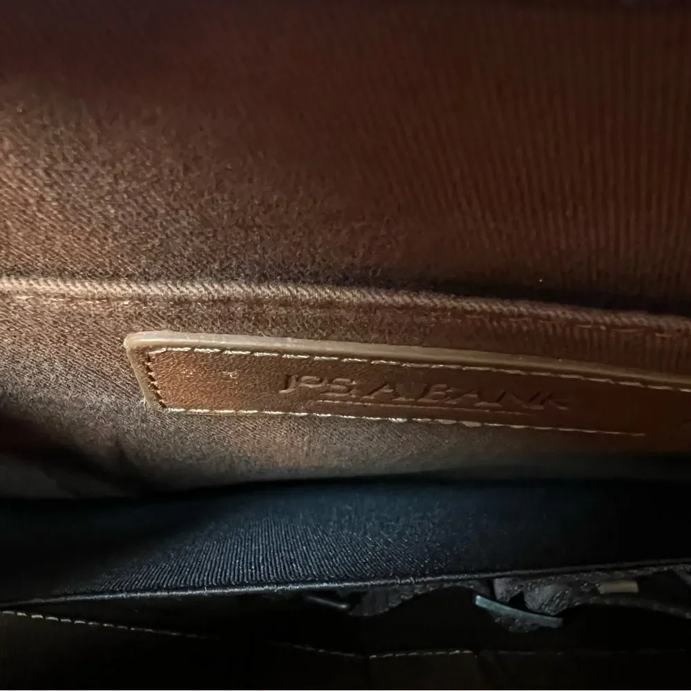Jos. A. Banks Leather Briefcase Tan New